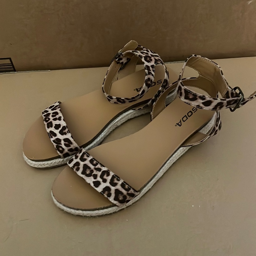 Cheetah print sandals